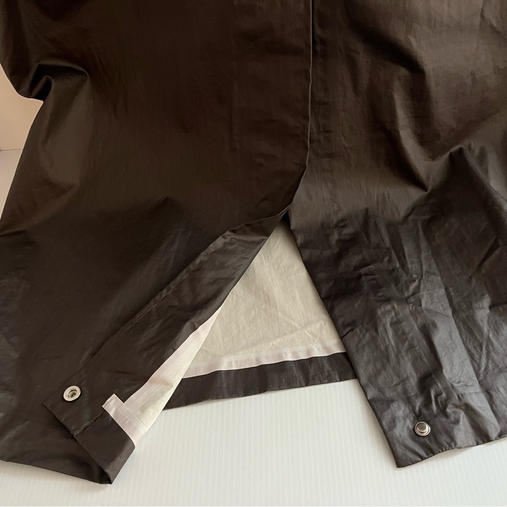Zara Water&WindProof Unlined Coated Canvas Hooded Oversized Long Trench - Picture 13 of 16